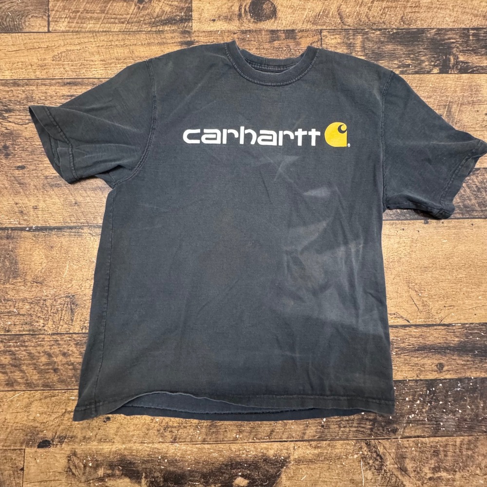 Carhartt‎ Men's Short Sleeve Graphic T Shirt Black Size Medium faded distressed